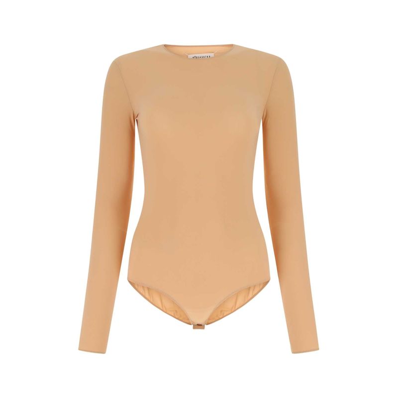 Maison Margiela Skin Pink Stretch Nylon Bodysuit